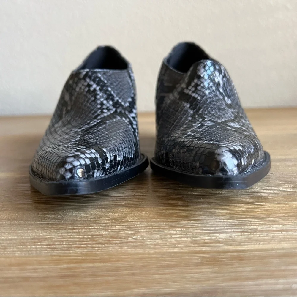 Zara Block Heel Shoes Women Size 36 US 6 Snake Print Western Pointed Toe Stylish
